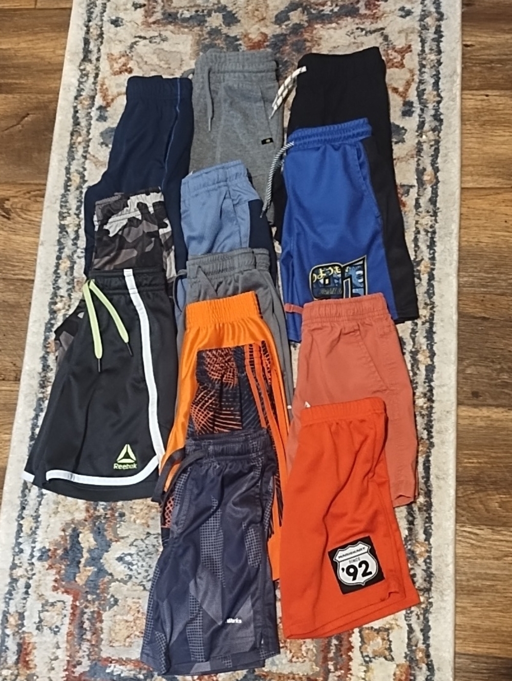 Reebok&Various Brand Bundle  Of Mixed Colored Shorts 13 Pair Like New 4-5 Boys.